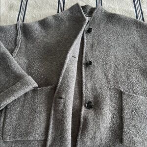 Zara Wool Blend Coat with Black Buttons
